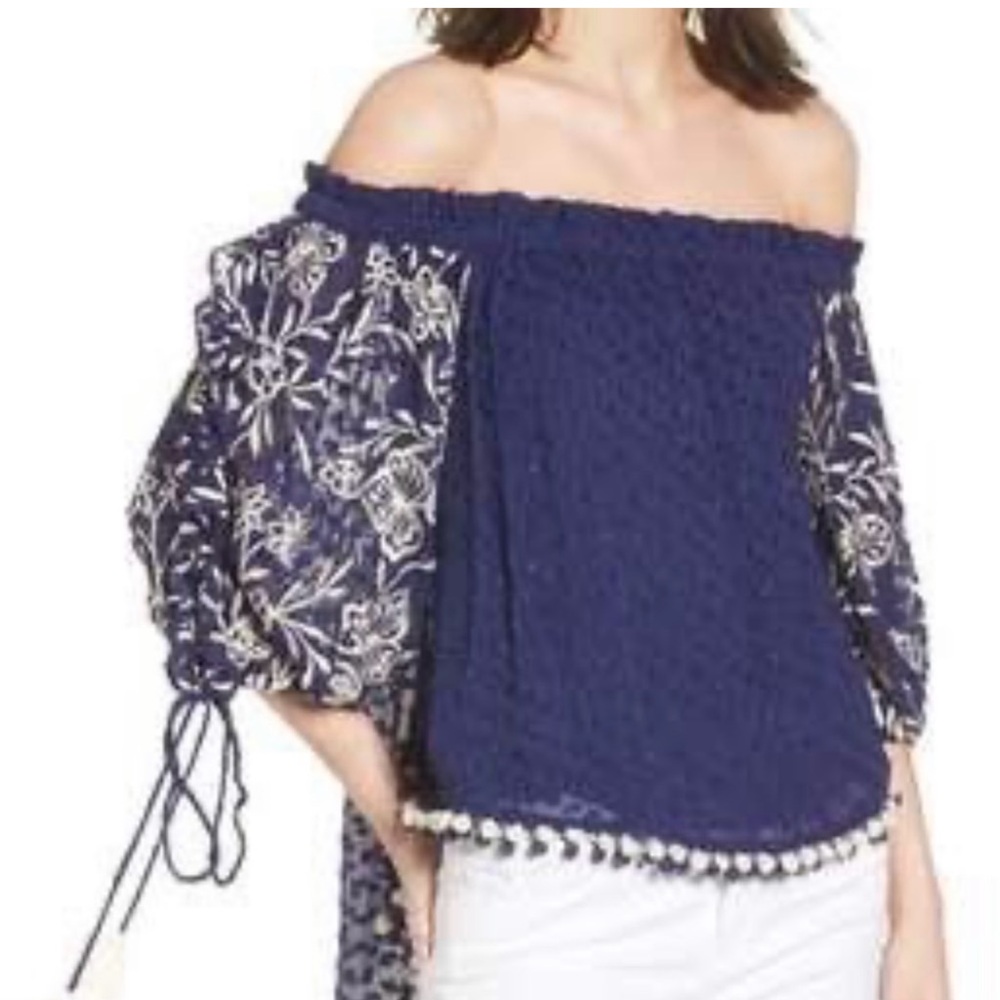 Misa Silan High Off the Shoulder Low Blouse Size XS